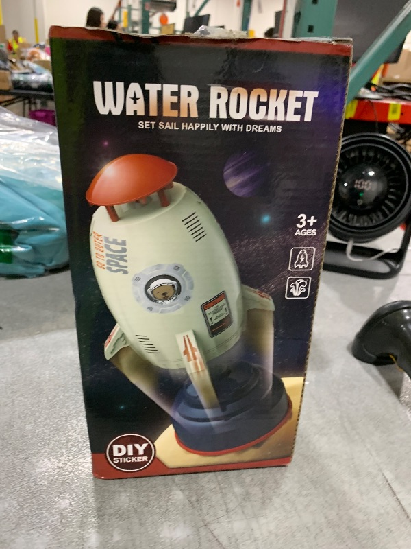Photo 1 of Sprinkler for Kids - Rocket Outdoor Water Toys Outdoor Yard Sprinkler 360-Degree Rotation Attaches to Garden Hose Splashing Fun Toys for 3 4 5 6 7 8 9 10 Year Old Boys Girls Gift