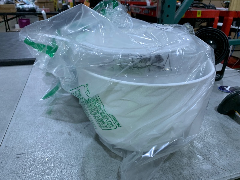 Photo 1 of GARDIFE 12/10/9 inch Plant pots, Plastic Large planters for Indoor Plants, Flower pots, White