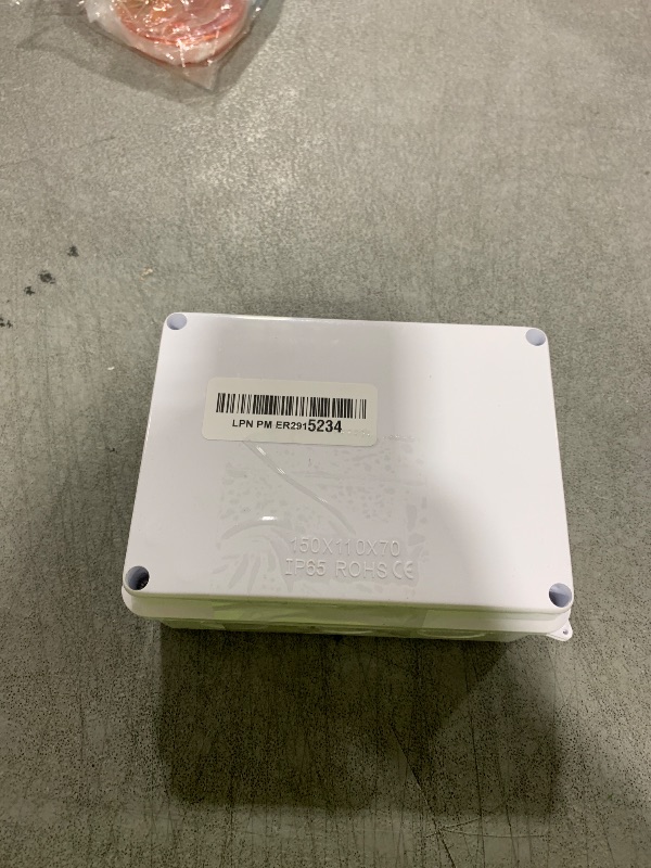 Photo 1 of LeMotech Junction Box, Electrical Box IP65 Water Resistant Dustproof ABS Plastic Project Enclosure for Electronics White, External Size 5.9 x 4.3 x 2.8 inch