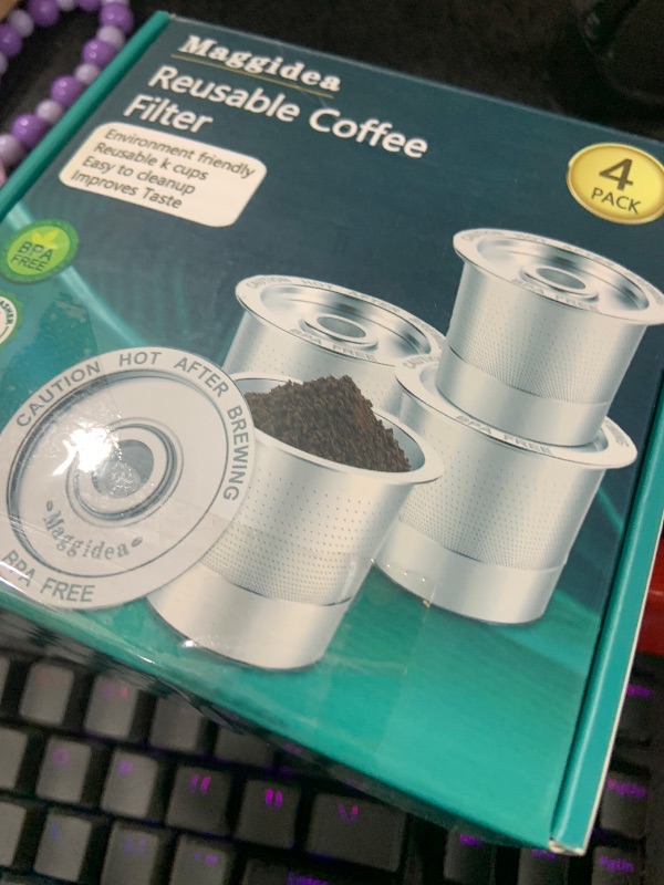 Photo 1 of Maggidea Reusable K Cups for K-eurig, Stainless Steel Coffee Filter Pods, Compatible with K-eurig 1.0 (4 Pack for K-eurig 1.0)