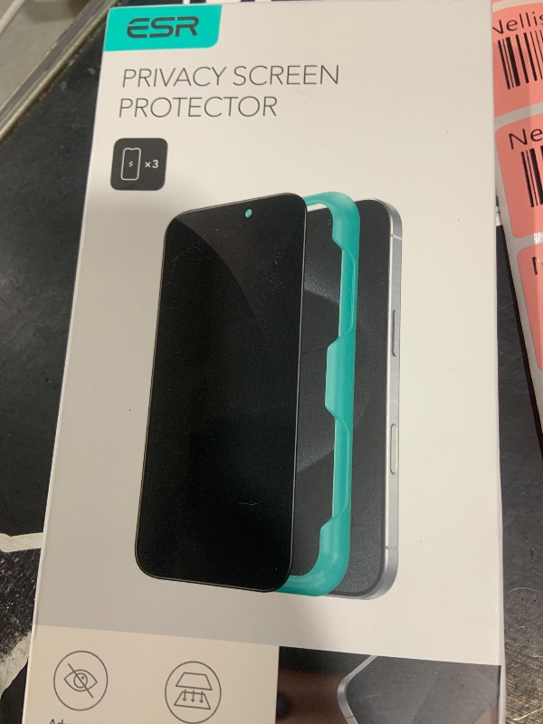 Photo 1 of ESR 3 Pack for iPhone 16 Pro Max Privacy Screen Protector, Anti-spy Tempered-Glass Privacy Screen Protector with Easy Installation Tool, Micro-Curved Edges, Case Friendly