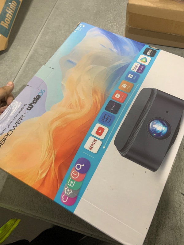 Photo 1 of [2025 Netflix-Official | 386+ Built-in Apps] DBPOWER E2 Smart Projector with WiFi and Bluetooth, Mini Projector 4K Support with Netflix, Youtube, Disney+, Hulu, Max, Crunchyroll w Portable Case