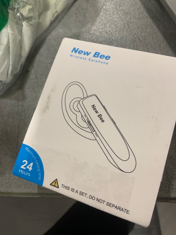 Photo 1 of [2 Pack] Bluetooth Earpiece Wireless Handsfree Headset V5.0 24 Hrs Driving with Mic 60 Days Standby Bluetooth Headset for iPhone Android Samsung Driver