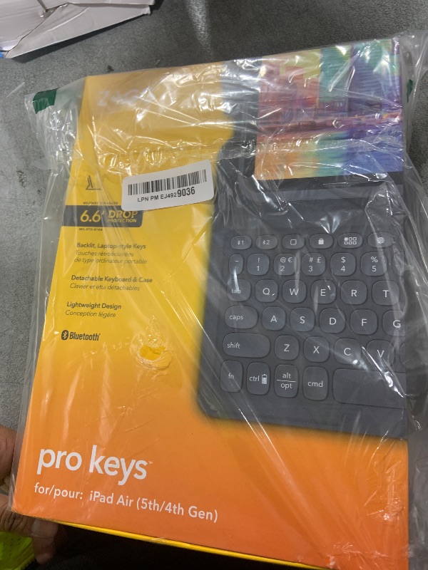 Photo 1 of ZAGG Pro Keys Detachable Case and Wireless Keyboard for iPad Air 11" (M3)/ Air 10.9" (Gen 4, Gen 5), iPad Air 11" (M2) - Bluetooth Pairing, Backlit Laptop-Style Keys, Apple Pencil Holder, Black