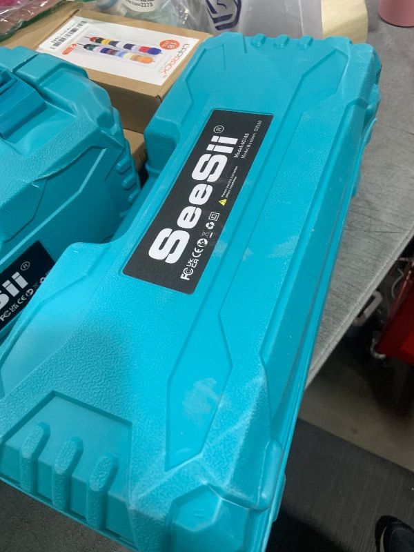 Photo 1 of Seesii Mini Chainsaw Cordless 6-inch, Handheld Electric Power Chain Saw with 2 Batteries, for Tree Trimming Wood Cutting, Best Gifts for Dad, Husband