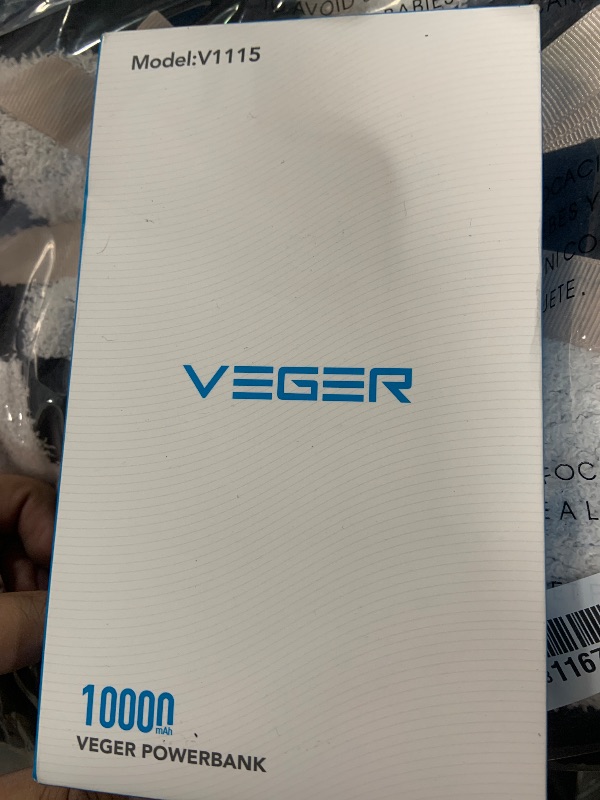Photo 1 of VEGER Portable Charger for iPhone Built in Cables and Wall Plug, 10000mah Slim Fast Charging USB C Power Bank, Travel Essential Battery Pack Compatible with iPhones, iPad, Samsung More Devices(White)