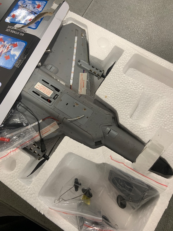 Photo 1 of Leopmase RC Plane 4 Channel Remote Control Airplane - F-22 RC Airplane for Beginners Adult with Xpilot Stabilization System & Aerobatic, Two Batteries - Remote Control Plane Gift for Kids