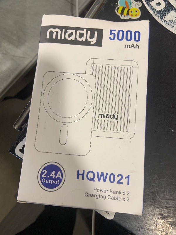 Photo 1 of Miady 2-Pack MagSafe-Compatible Portable Charger, 5000mAh Mini Magnetic Power Bank, Compact 5W Wireless Battery Pack for iPhone 16/15/14/13/12