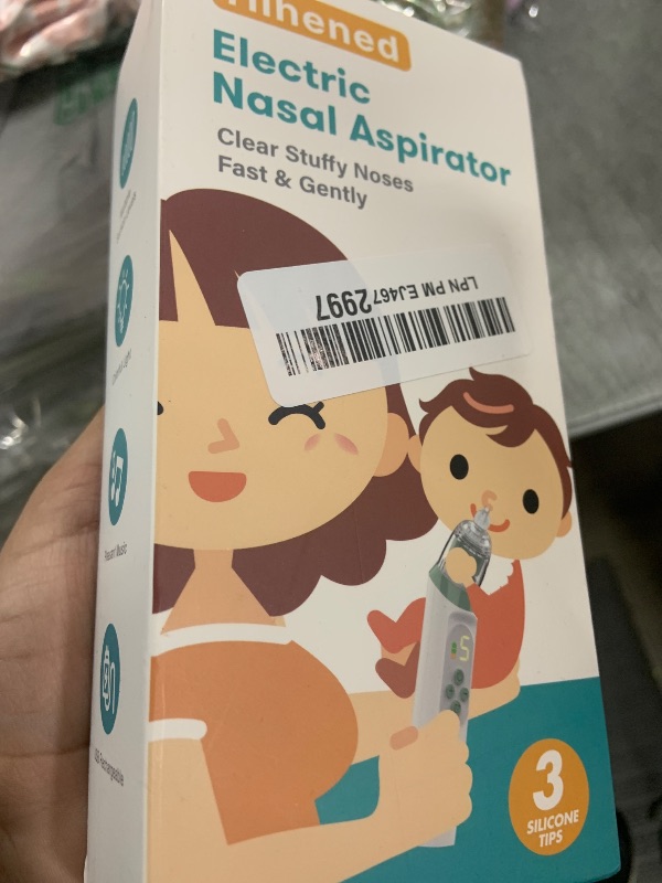 Photo 1 of Electric Nasal Aspirator for Baby, Nose Aspirator for Toddlers, Waterproof Baby Nose Sucker, Nose Cleaner with 3 Silicone Tips, Adjustable Suction Level, Music and Light Soothing Function,Green