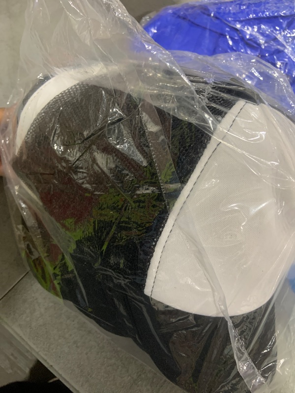 Photo 1 of 10 Pcs Sublimation Blank Trucker Hats Bulk Mesh Baseball Cap Polyester Mesh Trucker Hat for Men and Women (Black and White)