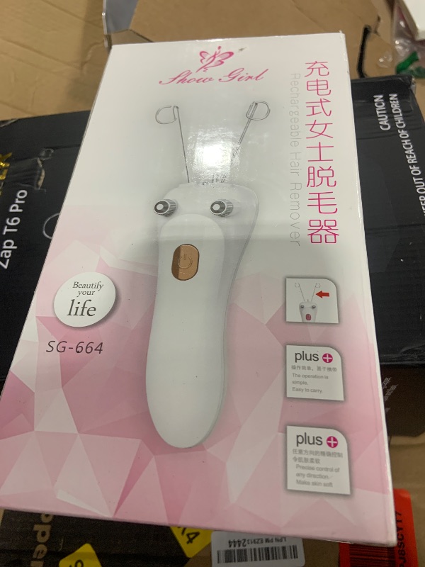 Photo 1 of Ladies Facial Hair Remover Electric Women's Beauty Epilator, Cordless Electric Facial Threading Hair Removal for Women, Rechargeable Face Hair Remover Cotton Thread Epilator Body Hair Removal Device