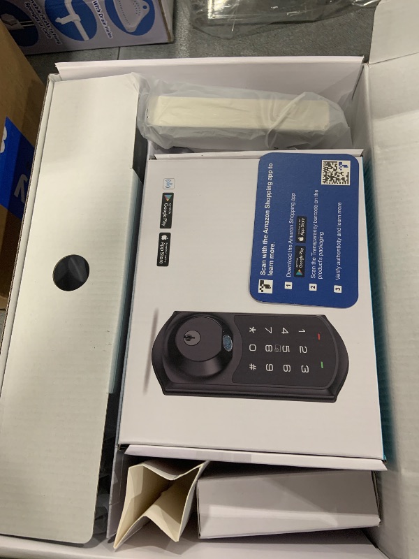 Photo 1 of Veise VE07-H Fingerprint Smart Locks for Front Door with Handle Set, App Control, Keyless Entry Keypad Deadbolt, Digital Electronic Touchscreen, Easy Install, Auto Lock, Satin Nickel