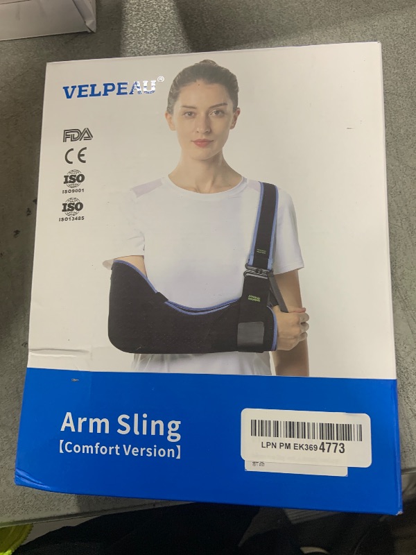 Photo 1 of Velpeau Arm Sling Shoulder Immobilizer for Women and Men, fit Left or Right Arm - Rotator Cuff Support Brace - Medical Sling for Shoulder, Clavicle, Elbow Injury (Comfort type, Large: Bust 33.5?-41?)