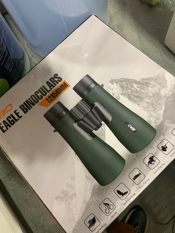 Photo 1 of 12x50 UHD Binoculars for Adults High Powered with Upgraded Phone Adapter - Large View, Lightweight, IPX7 Waterproof - Binoculars for Hunting Bird Watching Travel Cruise