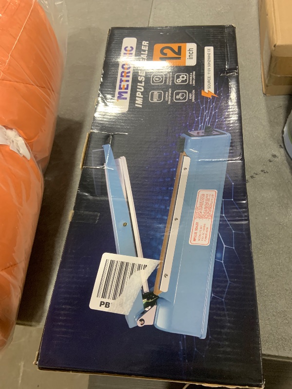 Photo 1 of METRONIC Impulse Sealer 12 Inch, Heat Sealer Machine with Repair Kit, Manual Bag Sealer, Heavy Duty Impulse Heat Sealer for Plastic Bags, Shrink Wrap Bag (Blue)