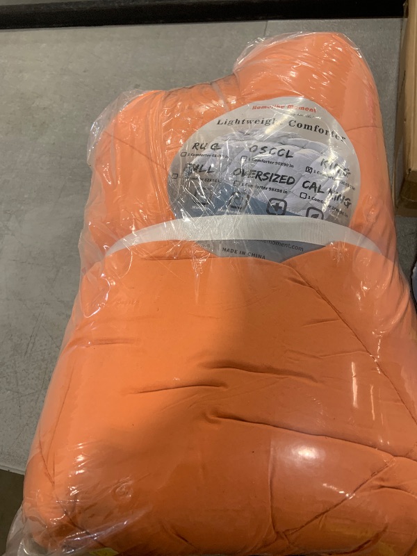 Photo 1 of Homelike Moment Comforters King Size - Orange Down Alternative Duvet Insert Bed Comforter King, Lightweight Soft Quilted Bedding Comforter for All Season with Corner Tabs