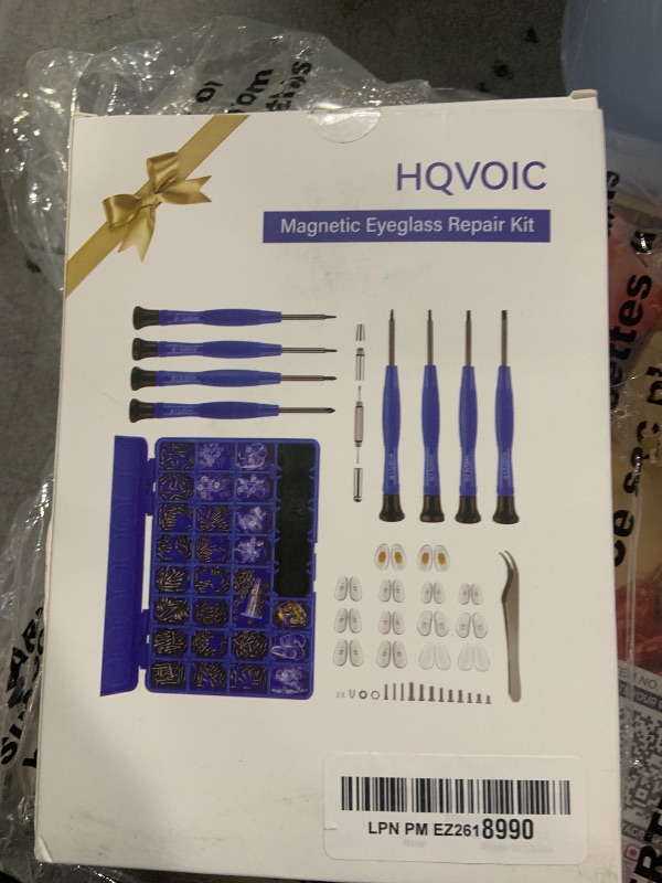 Photo 1 of Upgrade Version Magnetic Eye Glass Repairing Kit, Eyeglass Repair Tool Kit with Compact Screw Box Include Nose Pads, Precision Screwdriver Set, Screws, Tweezer for Eyeglass, Sunglass, Spectacles Watch