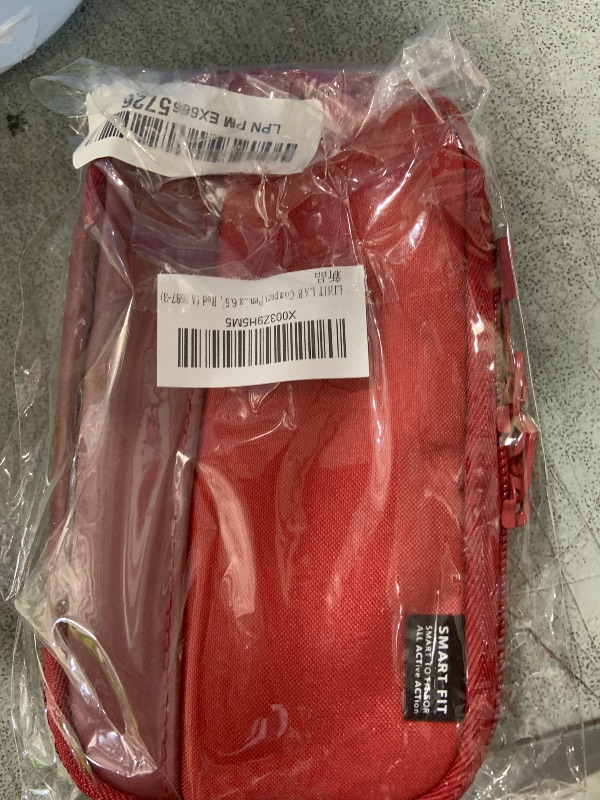 Photo 1 of LIHIT LAB Compact Pen Case (Pencil Case), Water & Stain Repellent,3.5" x 6.5'', Red (A7687-3)