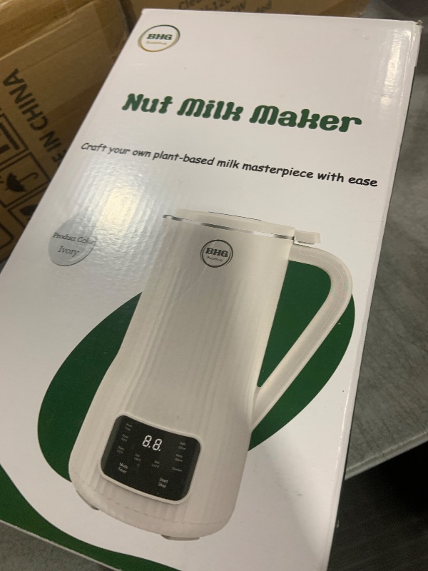 Photo 1 of Upgraded 20OZ Nut Milk Maker Machine - Multi-Functional Automatic Almond with 10 Blades, Plant-Based, Oat, Soy, and Dairy Free Beverages 12 Hours Timer/Auto-clean/Room Temp/Keep Warm/Boil, White