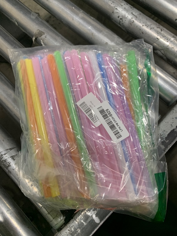 Photo 1 of MYJIE 100 Pcs Jumbo Smoothie Straws Boba Straws,Individually Wrapped Multi Colors Disposable Plastic Large Wide-mouthed Milkshake Bubble Tea Drinking Straw(0.43" Diameter and 9.45" long)