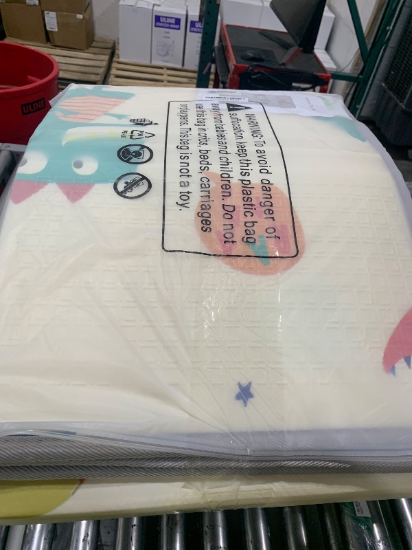 Photo 1 of Baby Play Mat, 74 x 50 Inch Play Mat Perfect for Use Baby Playpen, Foldable Baby Foam Playmat for Floor, Portable Waterproof Activity PlayMats for Babies, Infants and Toddlers