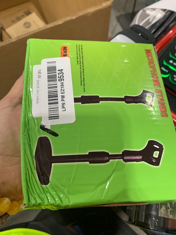 Photo 1 of Small Desk Mic stand, Desktop Microphone Stand Adjustable Steel Table Mic Stand with Microphone Clip for Blue Yeti Snowball 10 Inch-14 Inch