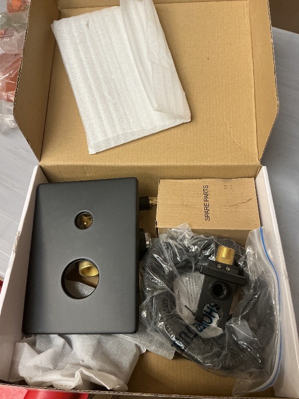 Photo 1 of SEE NOTES PICTURE ………..Oil Rubbed Bronze Shower Faucet GGStudy Single Function Shower Trim Kit with Rough-in Valve Shower Set Bath Rainfall Shower Faucet System 8inch Square Stainless Steel Metal Shower Head