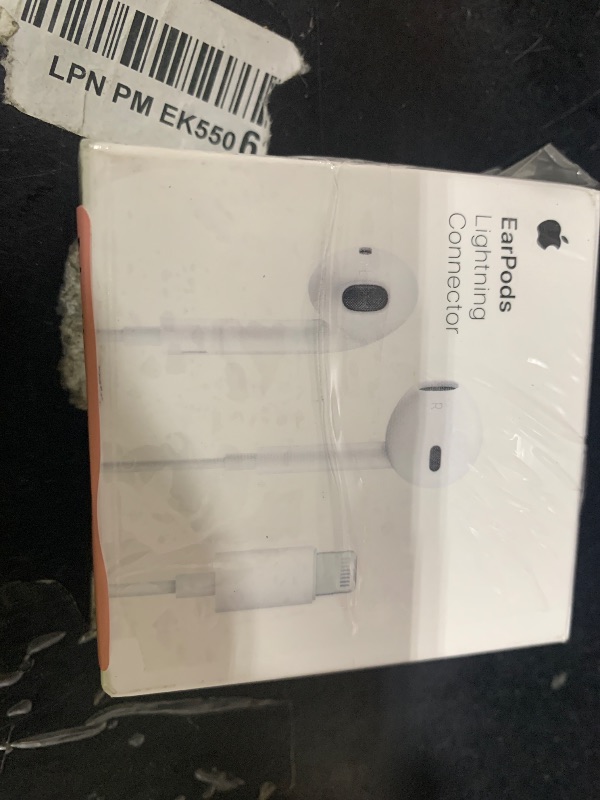 Photo 1 of Apple EarPods Headphones with Lightning Connector, Wired Ear Buds for iPhone with Built-in Remote to Control Music, Phone Calls, and Volume