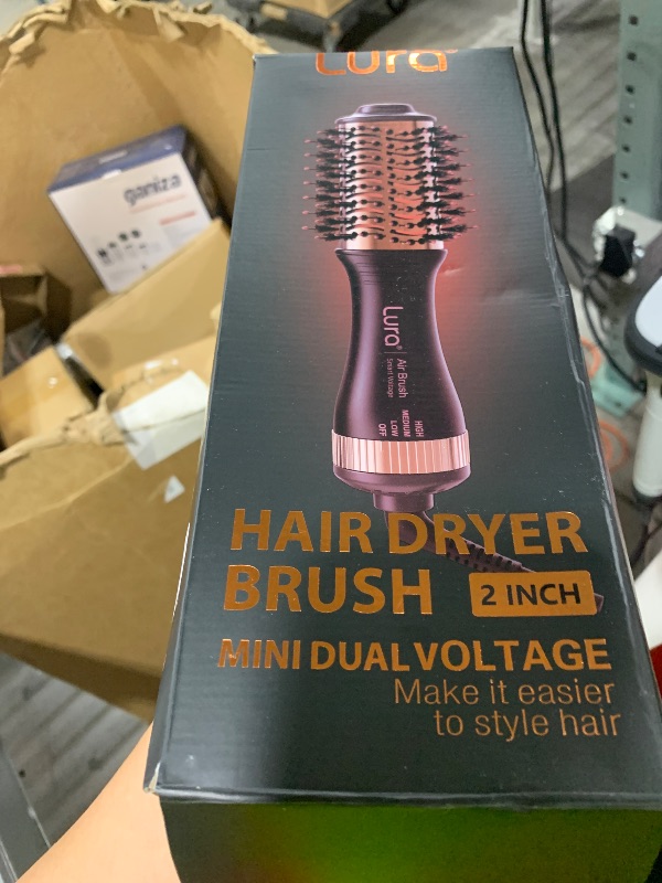 Photo 1 of Automatic Dual Voltage Hair Dryer Brush with European Plug,Mini Travel Blow Dryer Brush for Women,Portable Light Weight One Step Hair Dryer and Styler for Kids