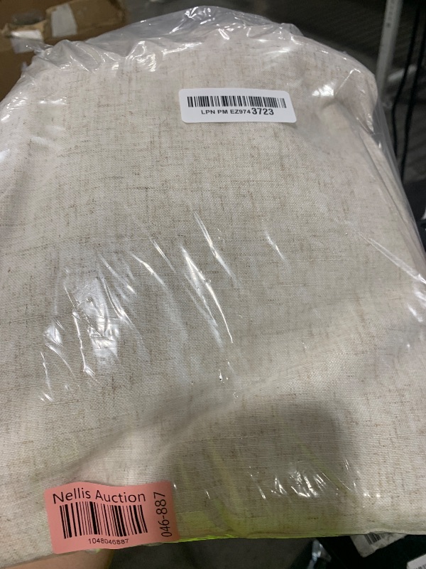 Photo 1 of jinchan Linen Blend Semi Sheer Curtains 100W x 96L Inch Beige Extra Wide for Bedroom Curtains Light Weight Soft Window Grommet Drapes 1-Panel Set