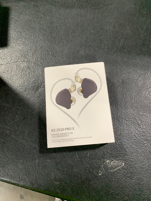 Photo 1 of Linsoul KZ ZS10 PRO X Upgraded 1DD+4BA Hybrid Driver HiFi in Ear Earphones IEM with Alloy Faceplate, Detachable Silver-Plated Recessed 2Pin Cable for Audiophile Musician DJ Stage(Without Mic)