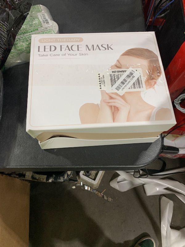 Photo 1 of EVFOFO Led Face Mask Light Therapy, White