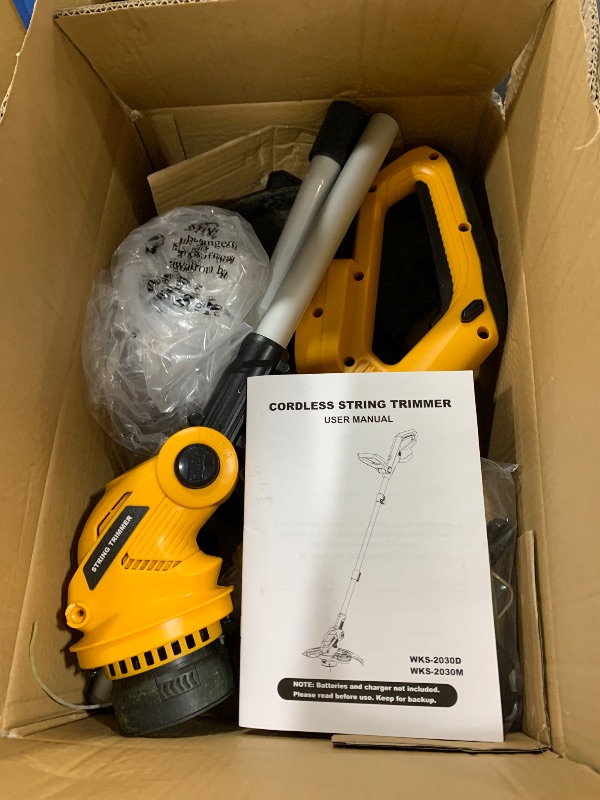 Photo 1 of 3 in 1 Cordless String Trimmer (NO Battery) Compatible with Dewalt 20V Battery, 12" Electric Weed Wacker with Auto Line Feed, Foldable Weed Eater/Edger Trimmer/Mower for Yard Garden, Grass Trimmer