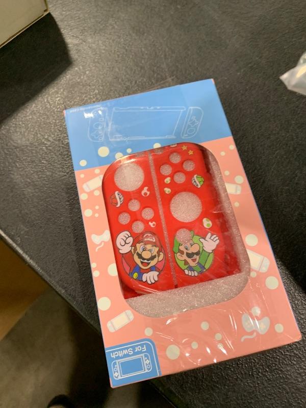 Photo 1 of Xcitifun Protective Case Designed for Nintendo Switch, Switch Joy-Con TPU Cases for Girls Boys Kids Cartoon Cute Kawaii Character Shell Compatible with Nintendo Switch Controller Cover - Red Hand