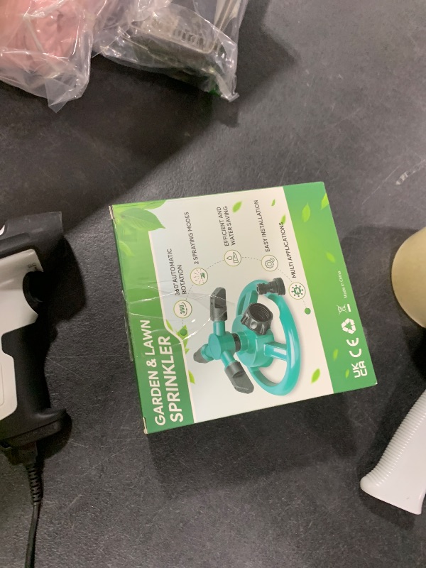 Photo 1 of Garden Sprinkler, Adjustable 360 Degree Rotation Lawn Sprinkler, Large Area Coverage, Multipurpose Yard Sprinklers for Plant Irrigation and Kids Playing