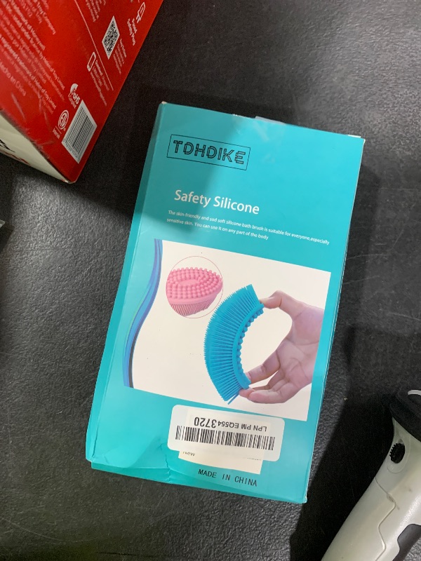 Photo 1 of TDHDIKE Silicone Body Scrubber Loofah - Set of 3 Soft Exfoliating Body Bath Shower Scrubber Loofah Brush for Sensitive Kids Women Men All Kinds of Skin