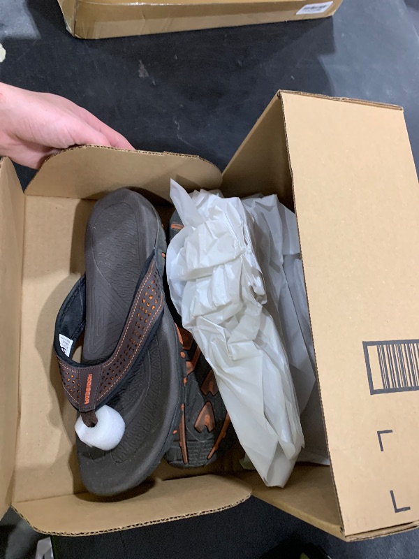 Photo 1 of KIIU Mens Flip Flop Indoor and Outdoor Thong Sandals Beach Slippers Brown 2, 11.5 Men