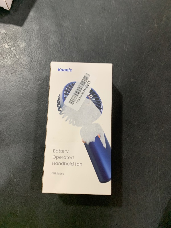 Photo 1 of Koonie Portable Handheld Fan, Battery Operated Fan with Base, 8 Hours, Digital Display, 5 Speeds, 90° Ajustable, Rechargeable Mini Fan for Outdoor Indoor