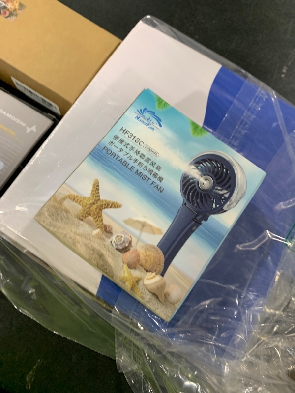 Photo 1 of HandFan Upgraded Portable Handheld Misting Fan, Rechargeable Personal Mister Fan, Spray Water Mist Fans, Foldable Mini Cooling Hand Fans for Summer Beach Travel Concerts, Gifts for Women(Royal Blue)