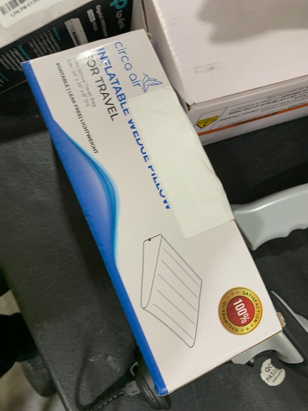 Photo 1 of Circa Air Inflatable Wedge Pillow for Travel - Lightweight & Portable. Travel Wedge Pillow for Sleeping, Acid Reflux, Gerd, Snoring. for Back, Leg Elevation & Knee Support. Bed Wedge Pillow