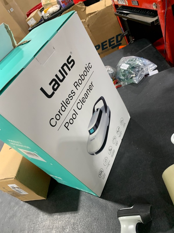 Photo 1 of (2025 Upgrade) Launs S1 Cordless Robotic Pool Cleaner, Dual Motors & Suction Ports Automatic Pool Vacuum Robot Lasts up to 90 Min, Self-Parking Ideal for Above Ground Pools (New)
