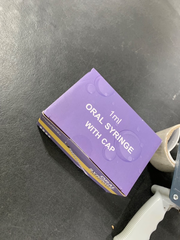 Photo 1 of 50 Pcs 1ml Syringes with Caps Oral Dispenser Individually Sterile Warpped for Medicine Dropper, Colostrum Collect Feeding Pets, Liquid