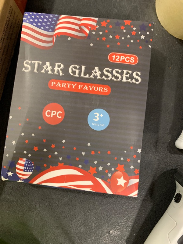 Photo 1 of 4th of July Star Glasses 12 Pairs Fourth of July Party Favors Red Blue White American Flag Sunglasses for Kids Women Independence Day Gifts Patriotic Sunglasses for Pool Party in USA Decorations