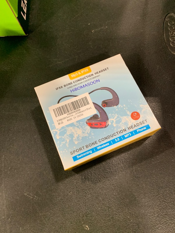 Photo 1 of HiBOMASOON Swimming Headphone Underwater Waterproof Bluetooth ipx8 Black 32G MP3 Player,in Ear no Falling, for Running Diving Cycling Hiking Gym Spa Other Sports(Black)