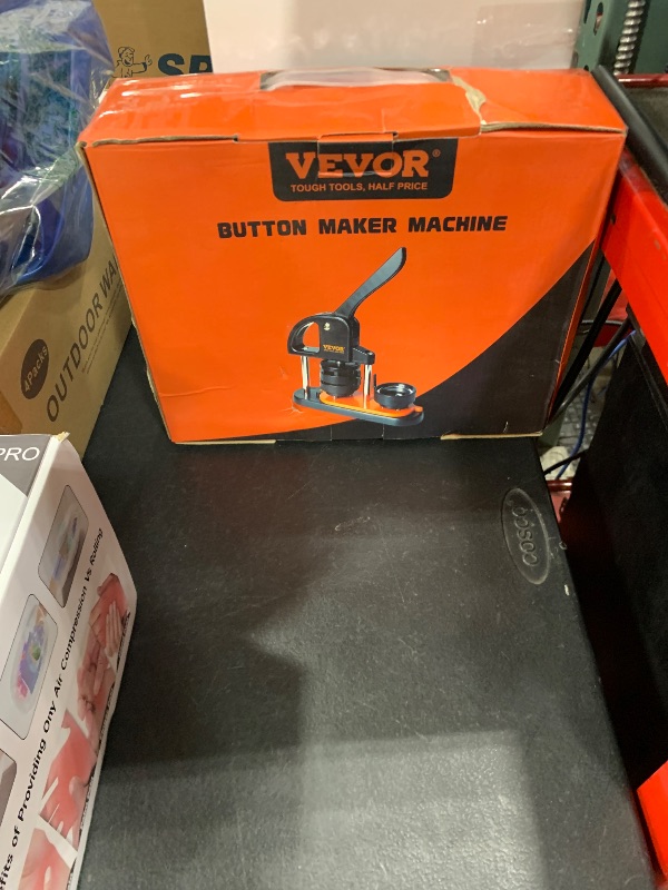 Photo 1 of VEVOR Button Maker, 1/1.25/2.28 inch(25/32/58mm) 3-in-1 Pin Maker with 300pcs Button Parts, Ergonomic Arc Handle Punch Press Kit, Button Maker Machine with Panda Magic Book, for Children DIY Gifts