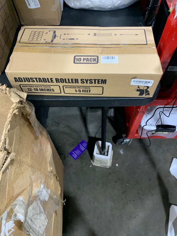 Photo 1 of 10pcs PinStone Large Paint Roller Kit, 12"-18" Adjustable Roller Frame, 1-5 Ft Steel Extension Pole, Ergonomic Handle, 3pcs 18" Nylon Roller Covers for Walls,Ceiling,Floor,Interior & Exterior Painting