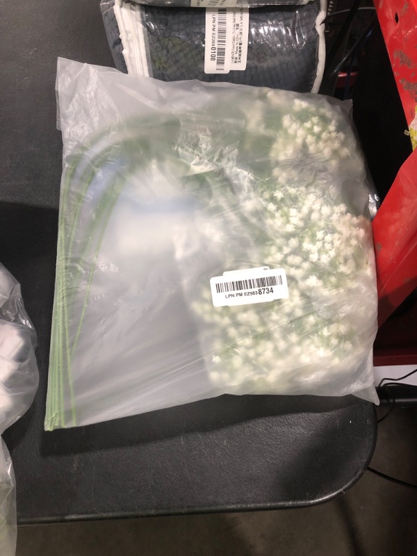 Photo 1 of Gumolutin 15 Pack Real Touch Artificial Baby's Breath Flowers - 21" Bendable Stems for Wedding Bouquets, Home Centerpieces & Outdoor Decor (Waterproof, Dustproof, White)
