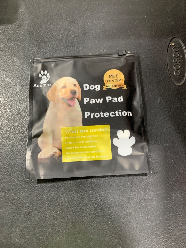 Photo 1 of Aqumax Dog Anti Slip Paw Grips Traction Pads,Dog Feet Stickers with Stronger Self-Adhesive Paw Pad Provide Traction for Senior, Injured Dogs,12 Sets (48 pcs) M Black