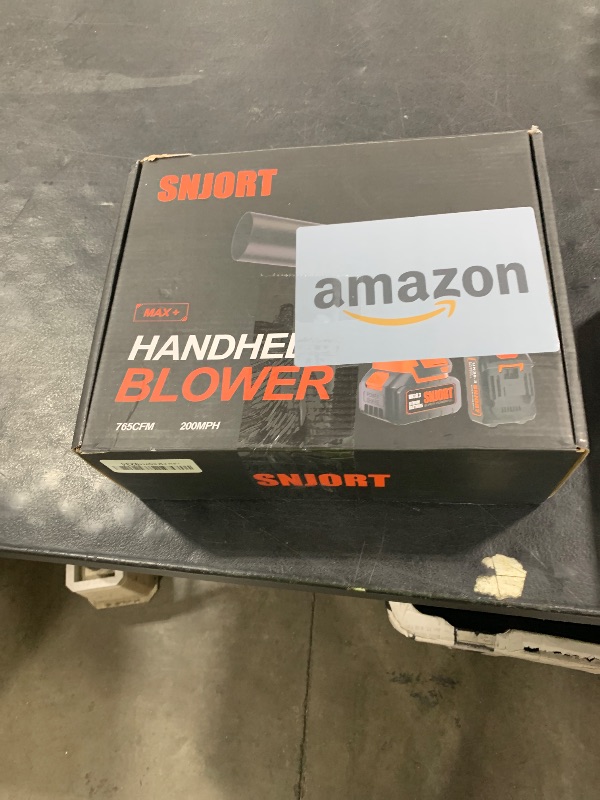 Photo 1 of Leaf Blower Cordless with Battery and Charger,500,000 RPM,Extended Nozzle,Lightweight Handheld Design,Blower for Patio Cleaning,car Blowing Water,Blowing Leaves and Dust (Bright Orange