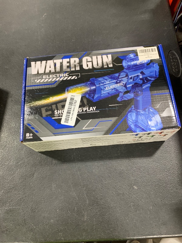 Photo 1 of RISFUNIA Automatic Electric Water Guns for Adults & Kids Ages 8-12?Powerful Water Blaster Squirt Gun with LED Flash 32ft Long Range 500mL Large Capacity, Outdoor Toys for Summer Pool Beach(Black)
